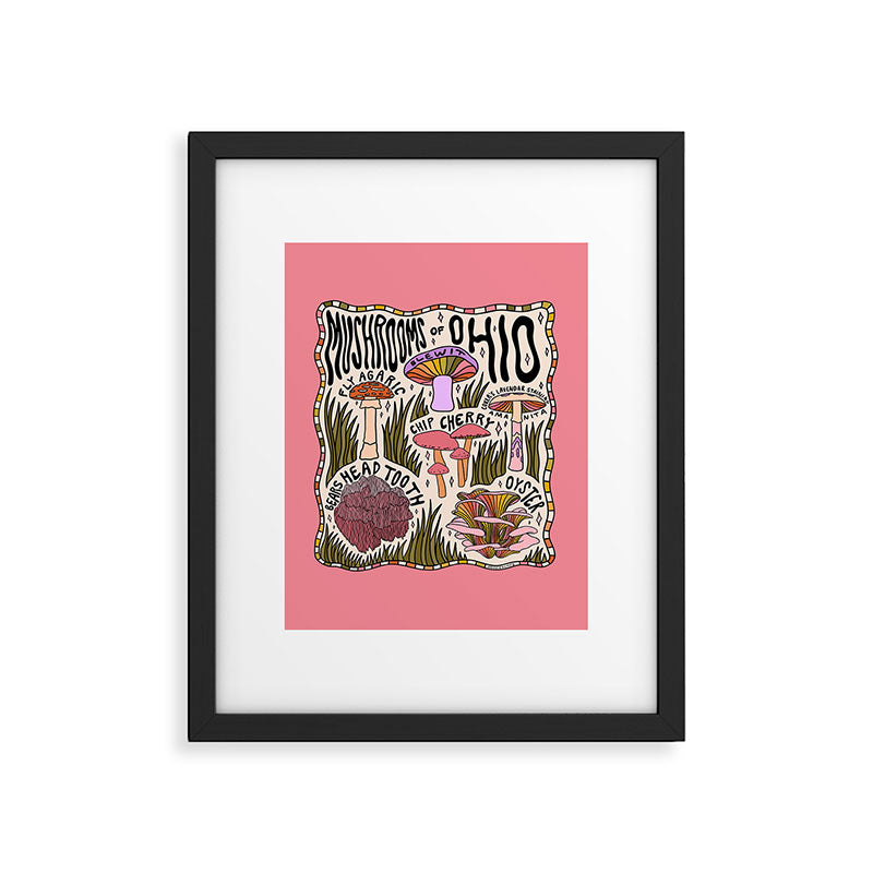 Mushrooms of Ohio Framed Art Print Gallery Image 4