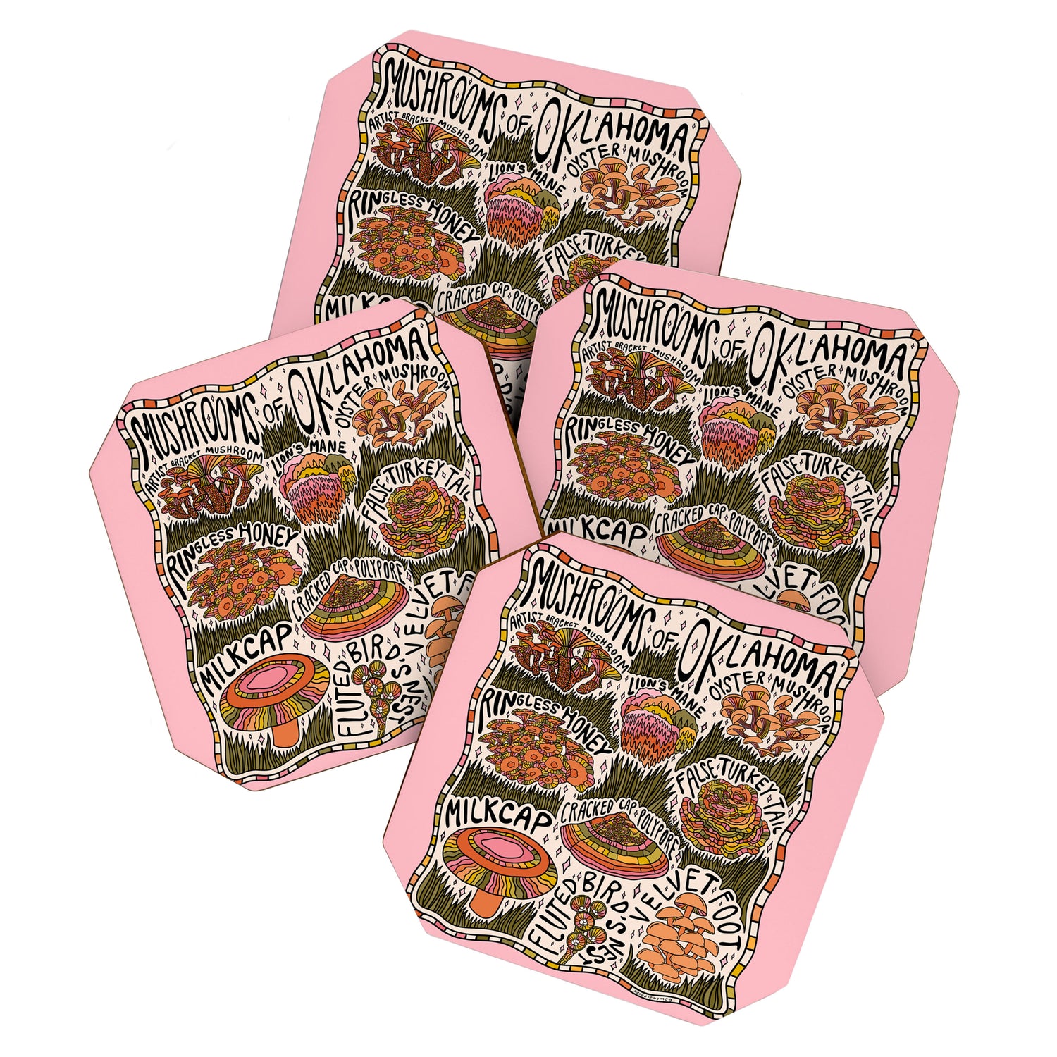 Mushrooms of Oklahoma Coaster Gallery Image 1