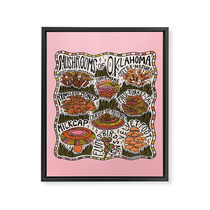 Mushrooms of Oklahoma Framed Canvas Print Gallery Image 1