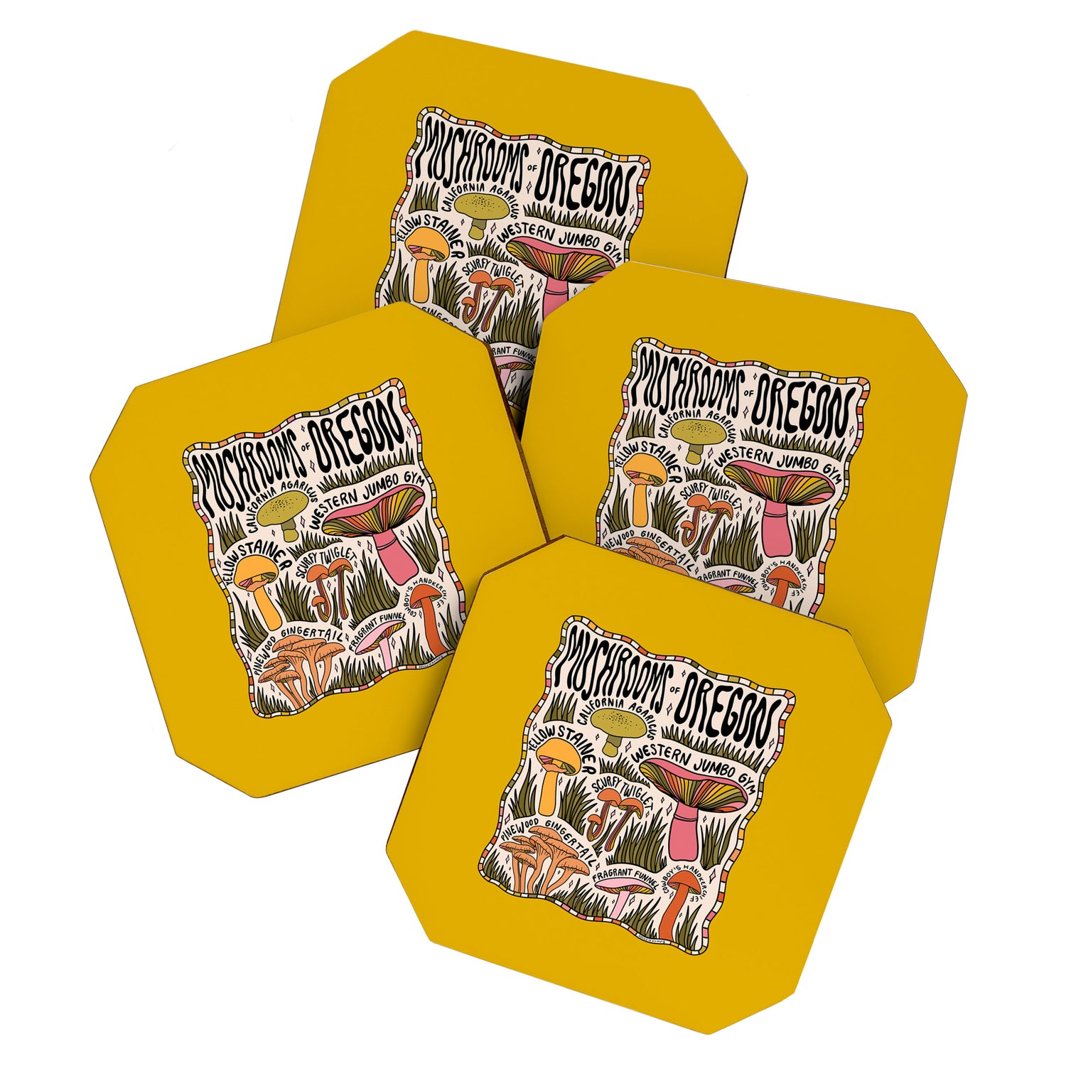 Mushrooms of Oregon Coaster Gallery Image 1