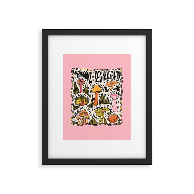 Mushrooms of Pennsylvania Framed Art Print Gallery Image 4