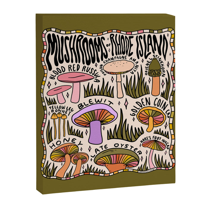 Mushrooms of Rhode Island Canvas Print Gallery Image 1