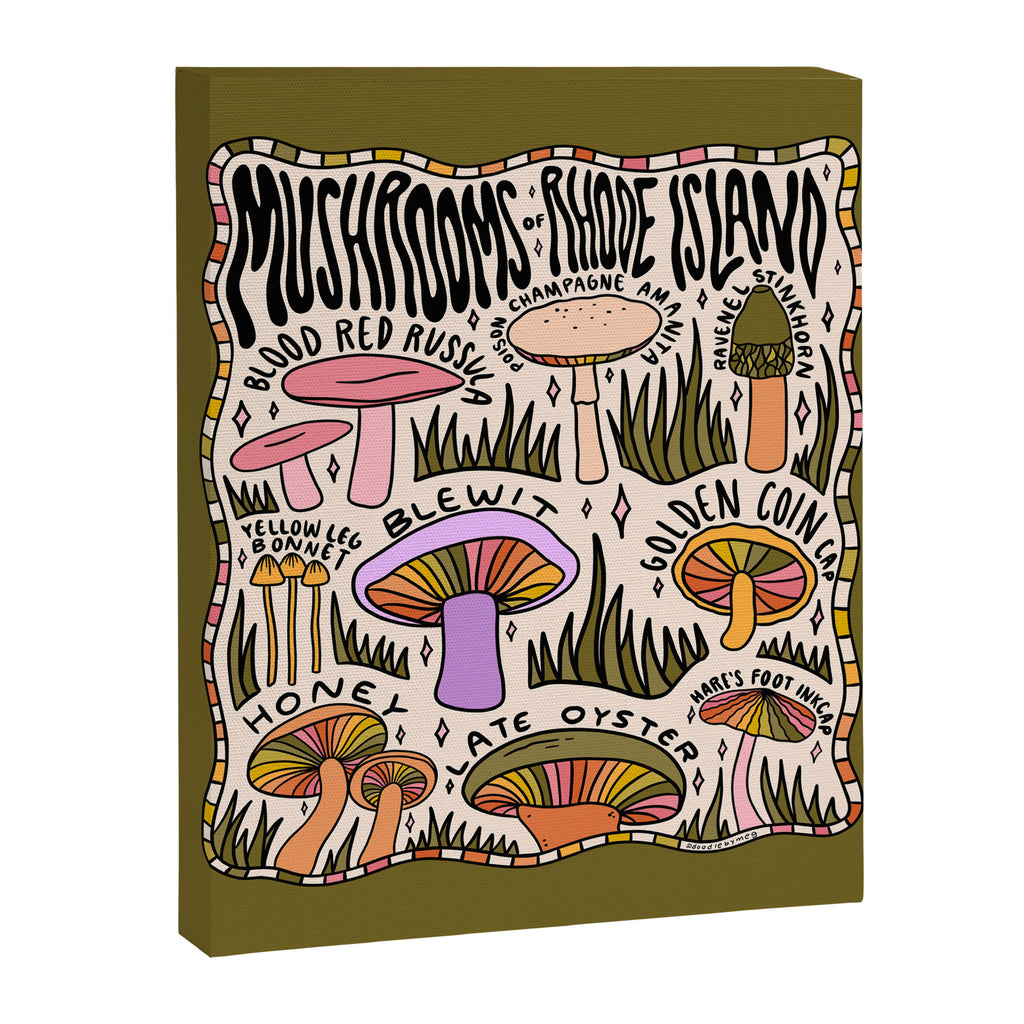 Mushrooms of Rhode Island Canvas Print Gallery Image 8