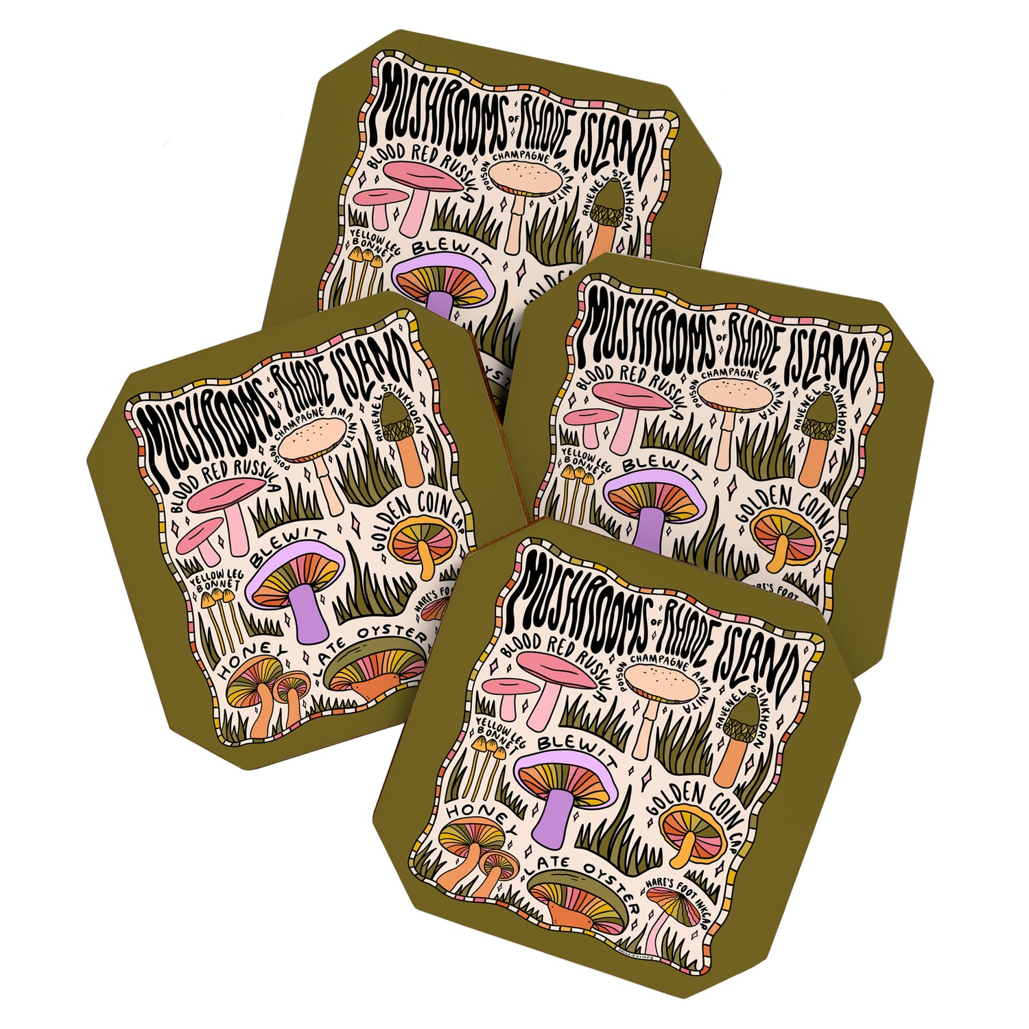 Mushrooms of Rhode Island Coaster Gallery Image 1
