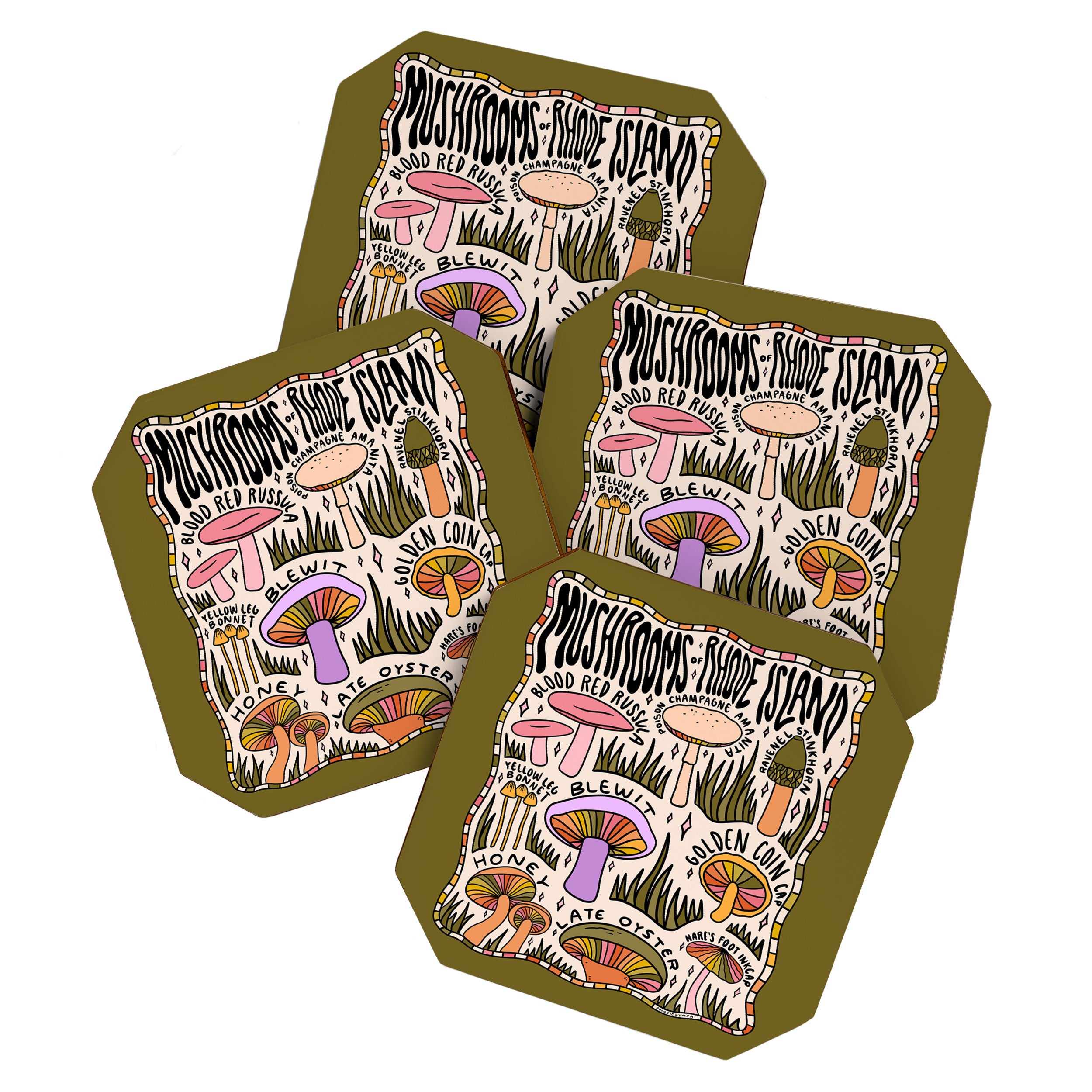 Mushrooms of Rhode Island Coaster Gallery Image 1