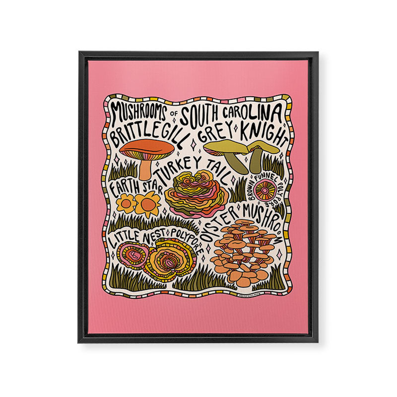 Mushrooms of South Carolina Framed Canvas Print Gallery Image 8