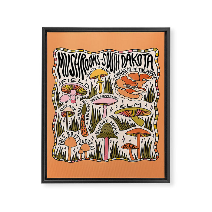 Mushrooms of South Dakota Framed Canvas Print Gallery Image 1
