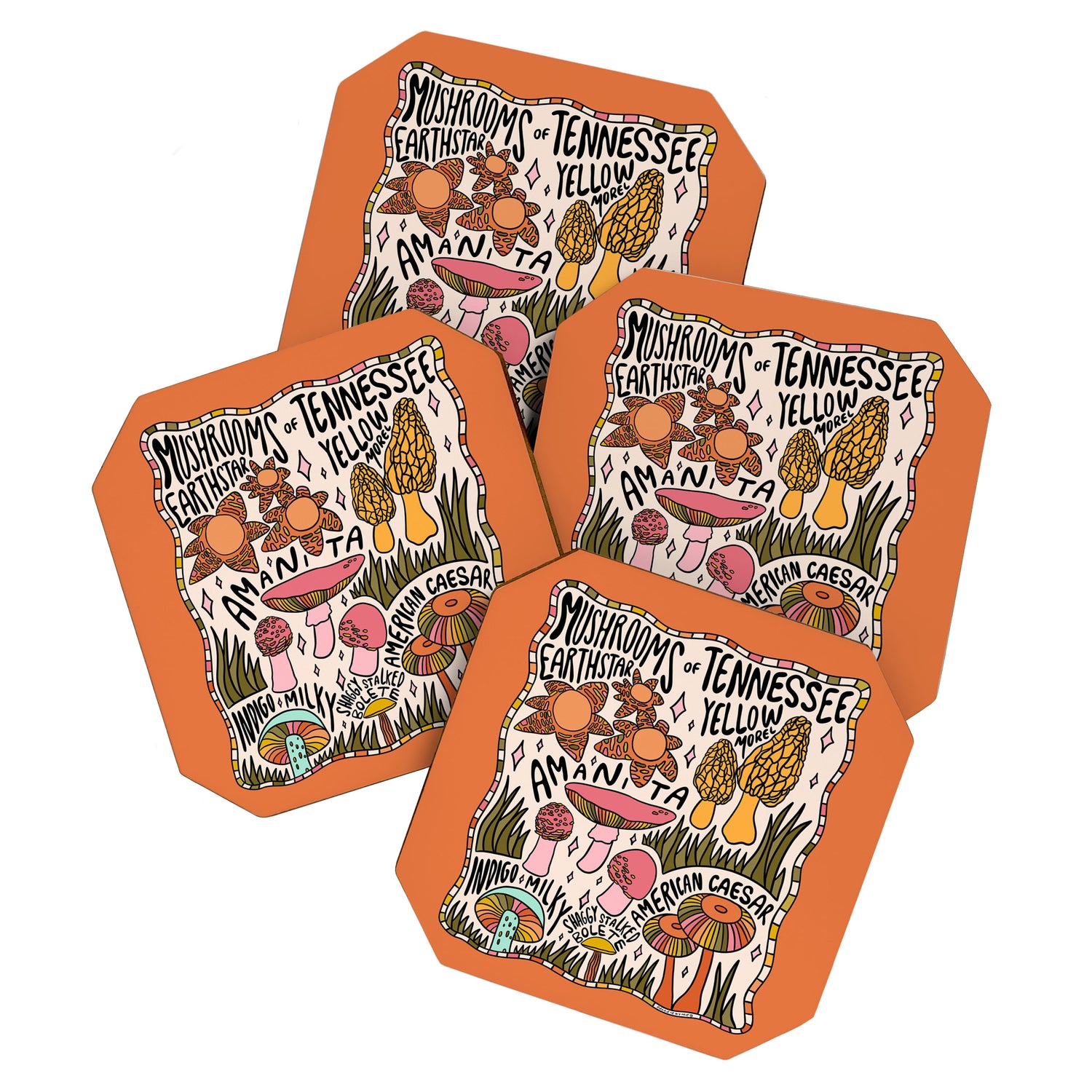 Mushrooms of Tennessee Coaster Gallery Image 1