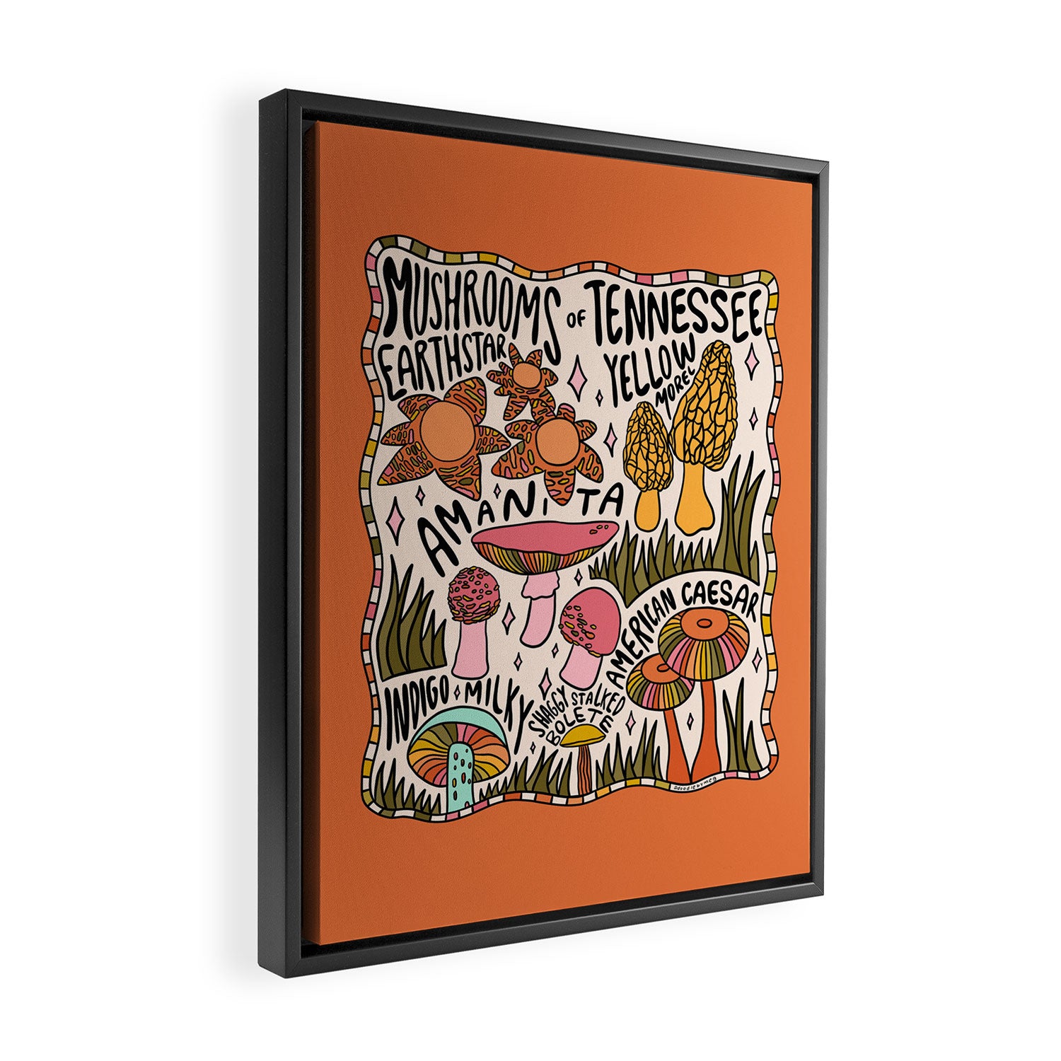 Mushrooms of Tennessee Framed Canvas Print Gallery Image 2