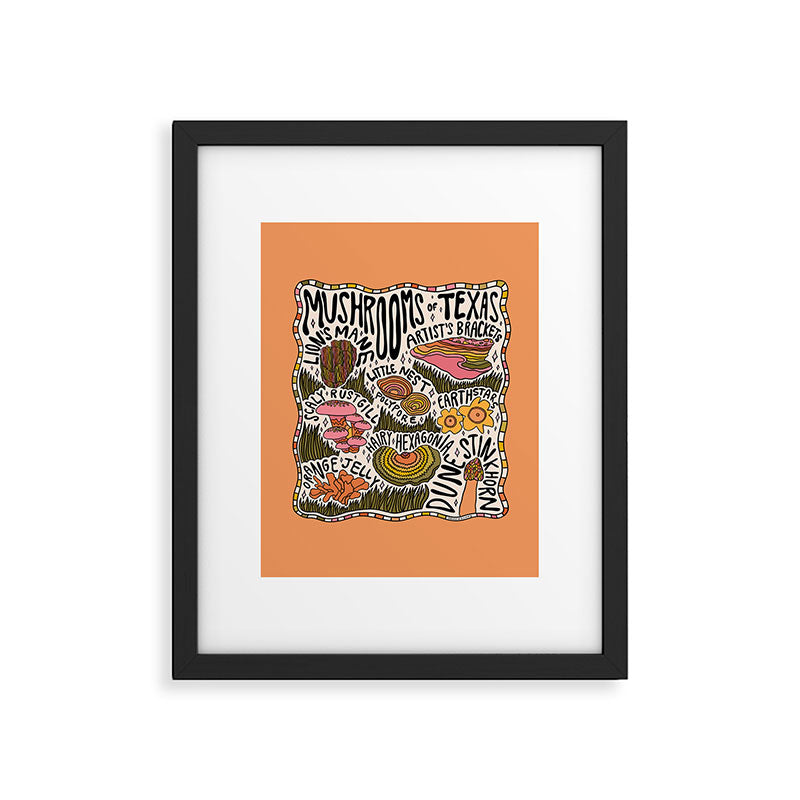Mushrooms of Texas Framed Art Print Gallery Image 6