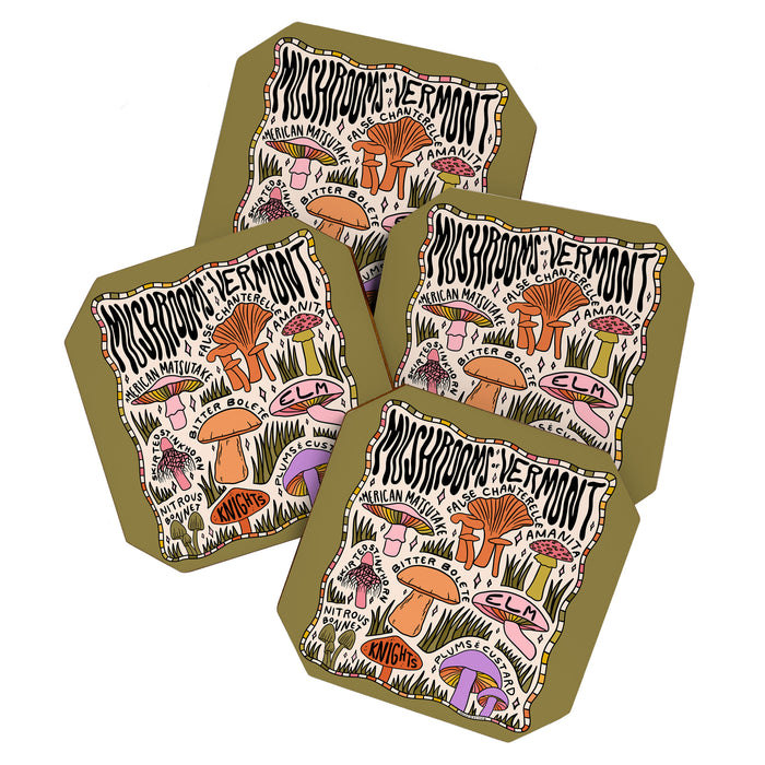 Mushrooms of Vermont Coaster Gallery Image 1