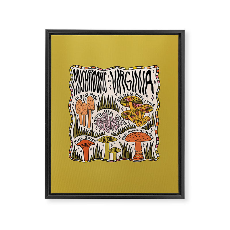 Mushrooms of Virginia Framed Canvas Print Gallery Image 8