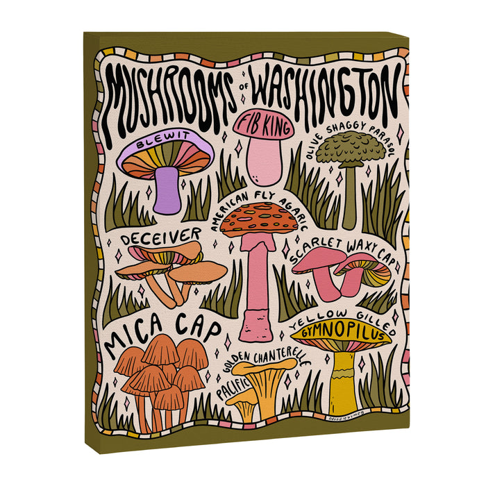 Mushrooms of Washington Canvas Print Gallery Image 1