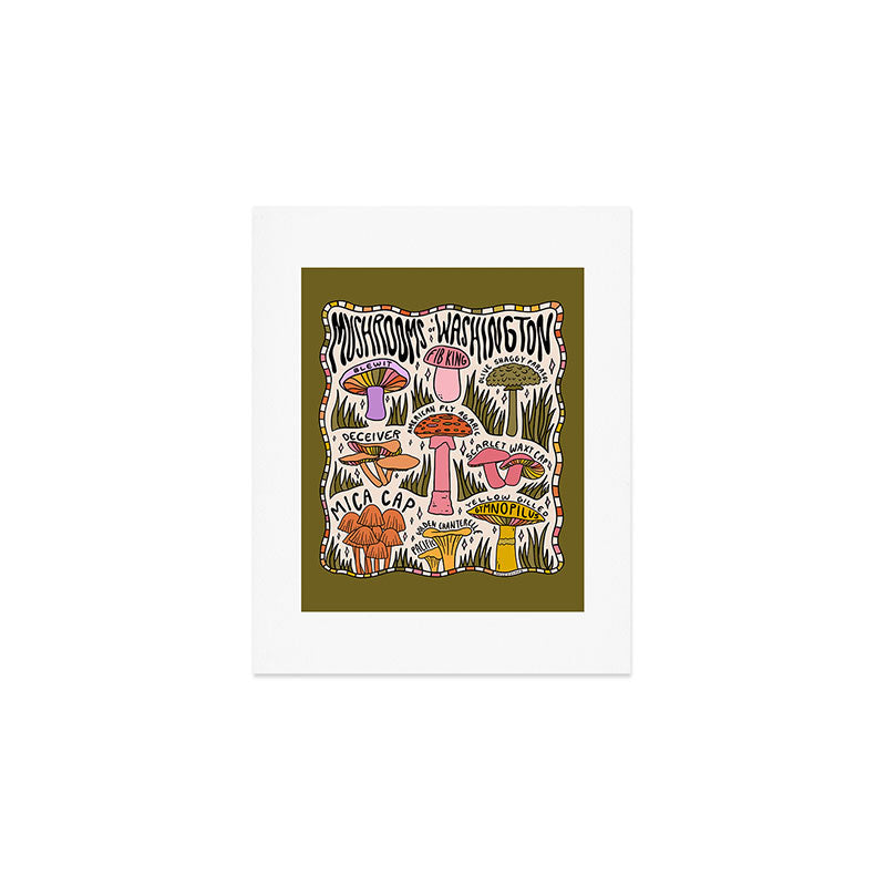 Mushrooms of Washington Art Print Gallery Image 1