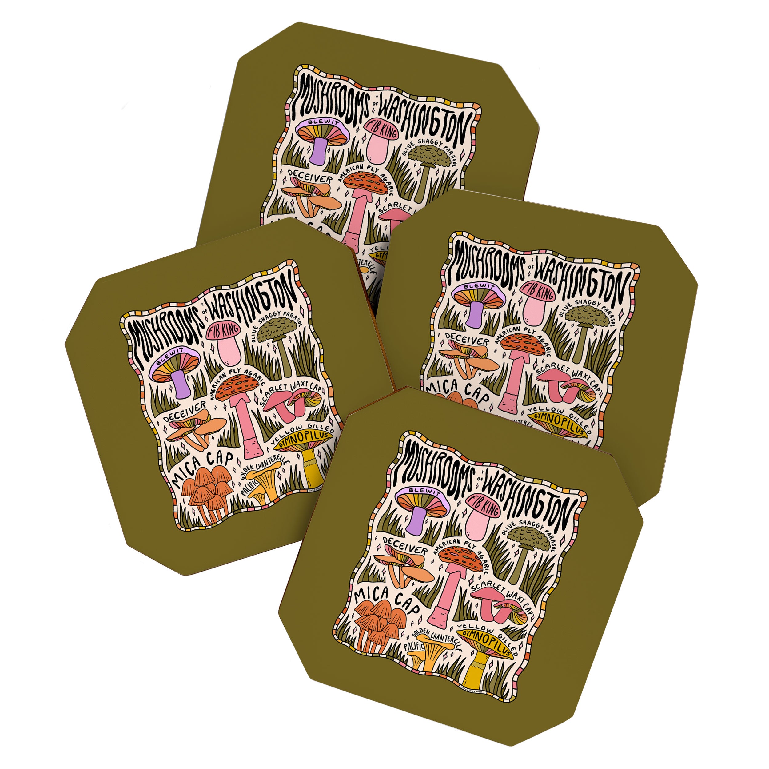 Mushrooms of Washington Coaster Gallery Image 1