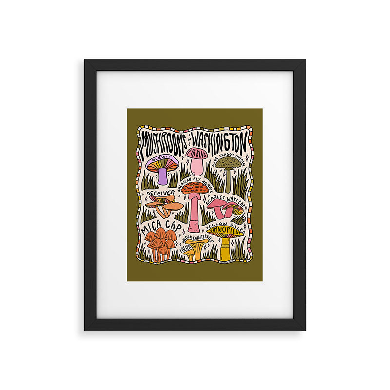 Mushrooms of Washington Framed Art Print Gallery Image 5