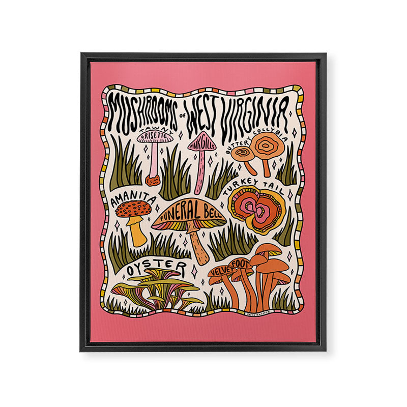 Mushrooms of West Virginia Framed Canvas Print Gallery Image 6