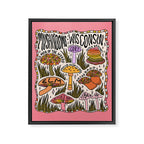 Mushrooms of Wisconsin Framed Canvas Print Gallery Image 6