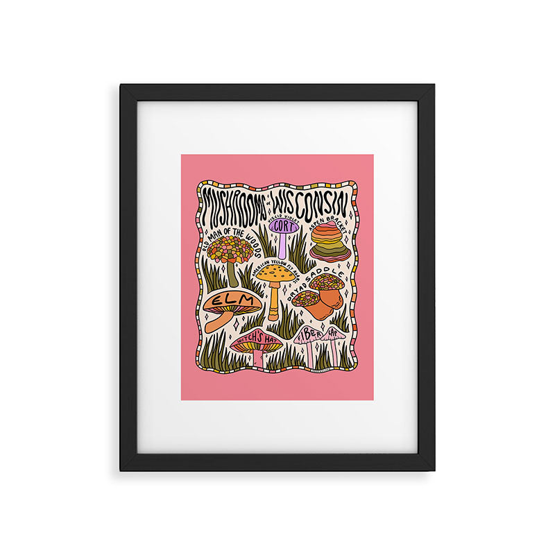 Mushrooms of Wisconsin Framed Art Print Gallery Image 5