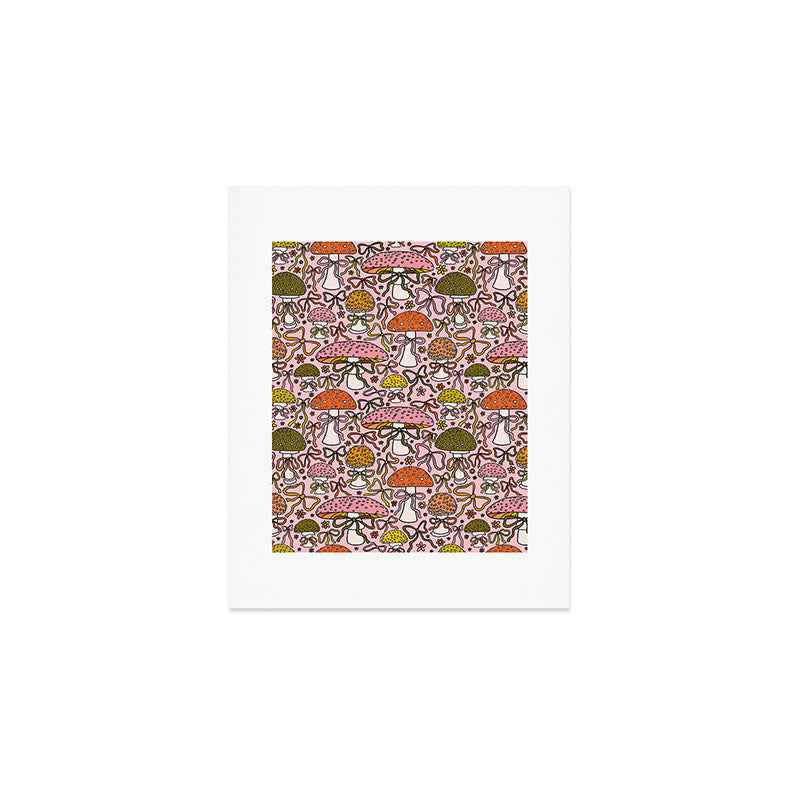 Mushrooms With Bows Print Art Print Gallery Image 1