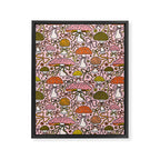 Mushrooms With Bows Print Framed Canvas Print Gallery Image 8