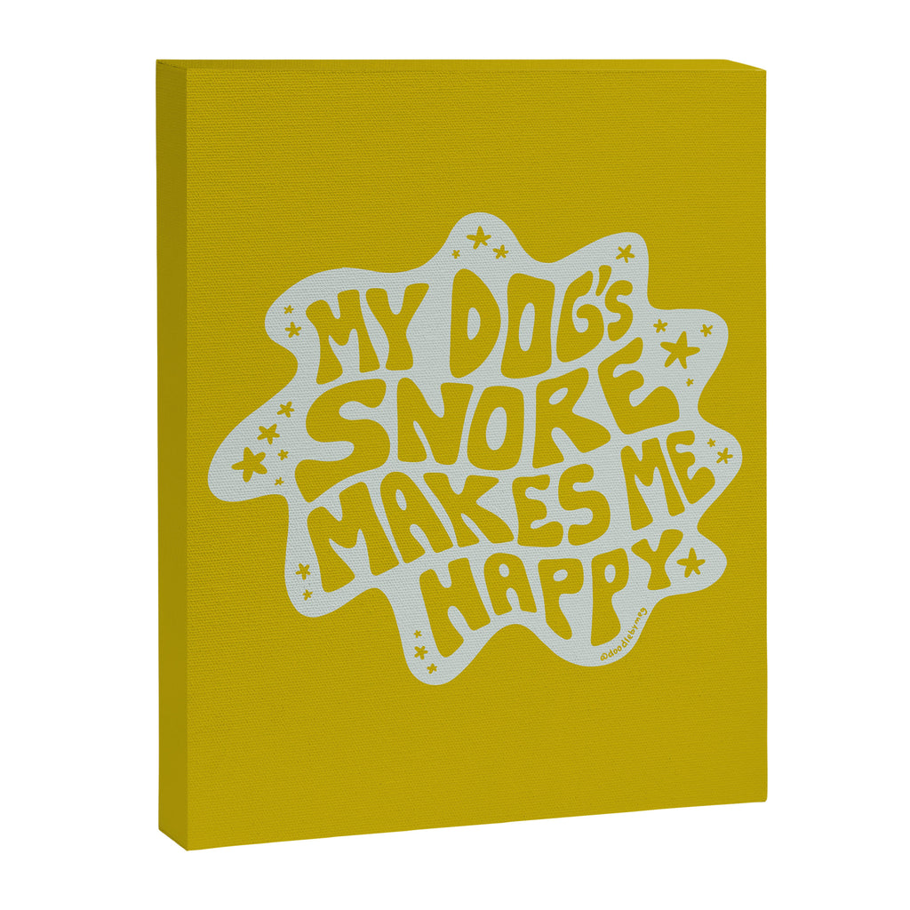 My Dogs Snore Makes Me Happy in Green Canvas Print Gallery Image 8