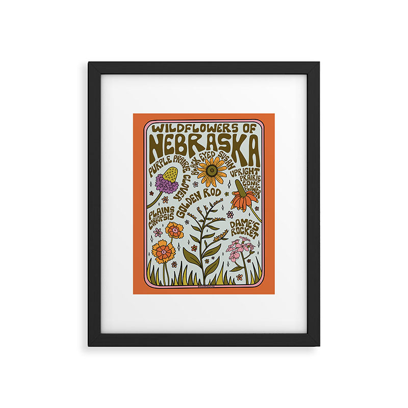 Nebraska Wildflowers Framed Art Print Gallery Image 4