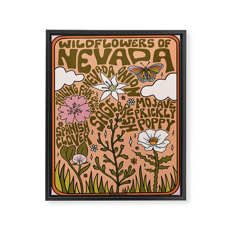 Nevada Wildflowers Framed Canvas Print Gallery Image 8