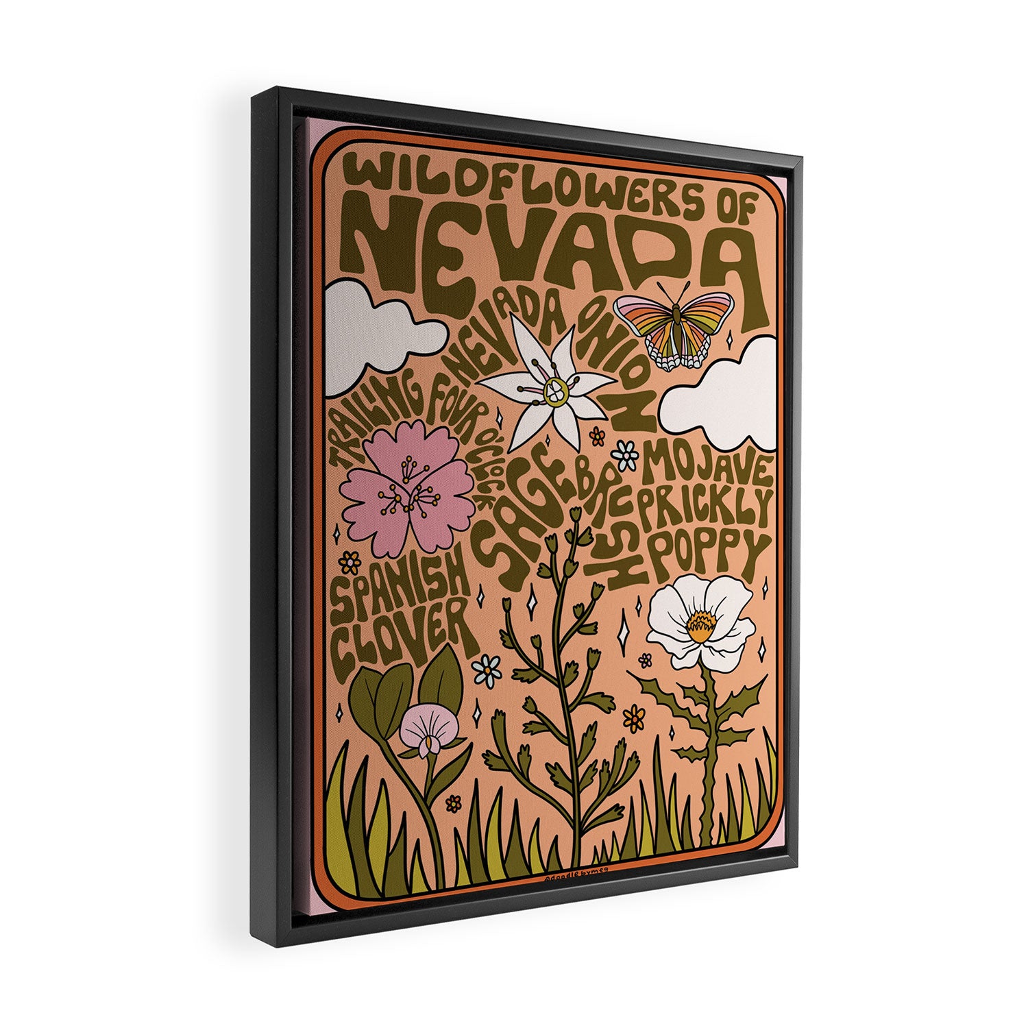 Nevada Wildflowers Framed Canvas Print Gallery Image 2