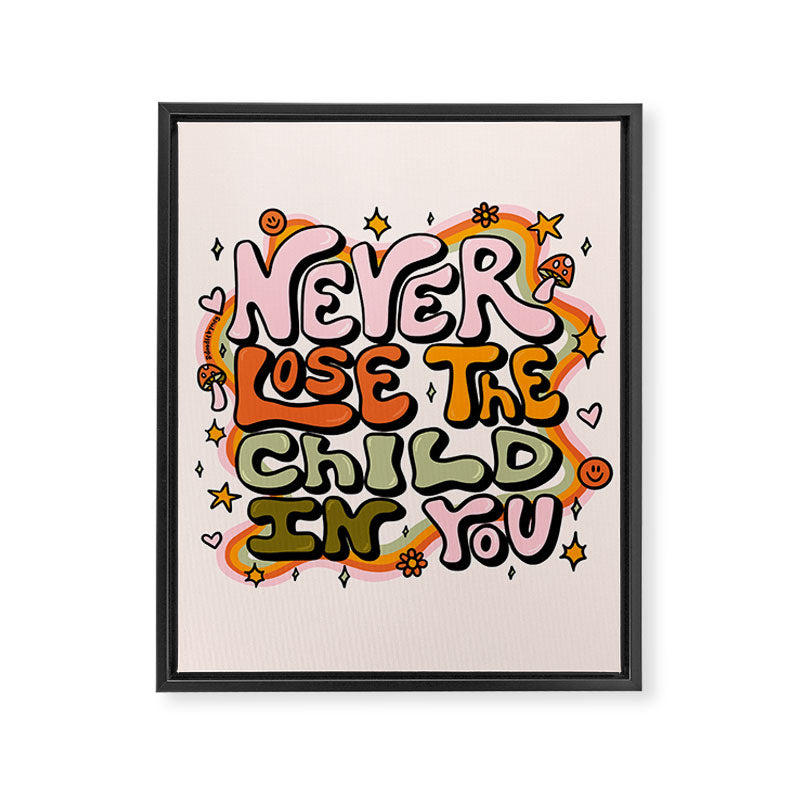 Never Lose the Child In You Framed Canvas Print Gallery Image 8