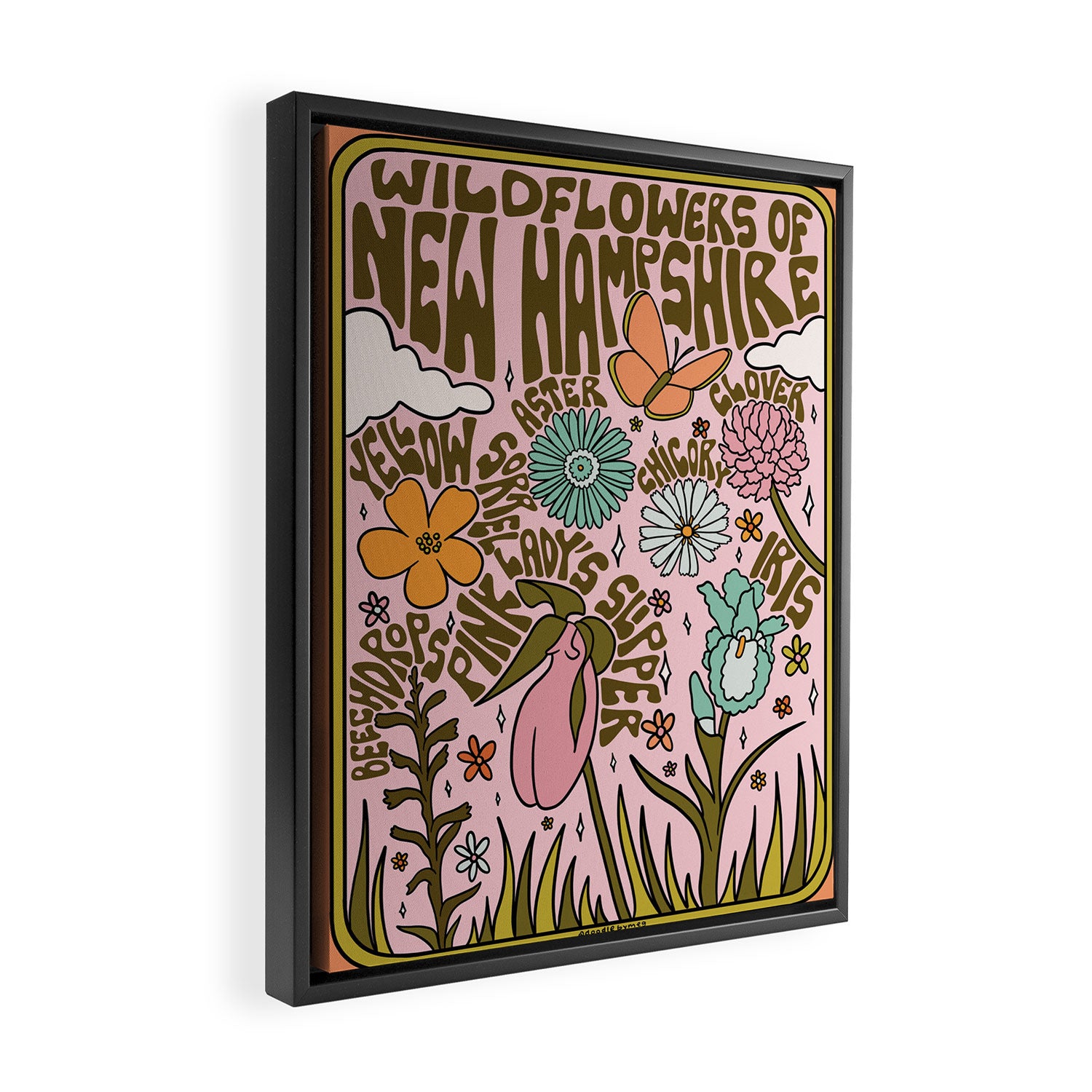 New Hampshire Wildflowers Framed Canvas Print Gallery Image 2