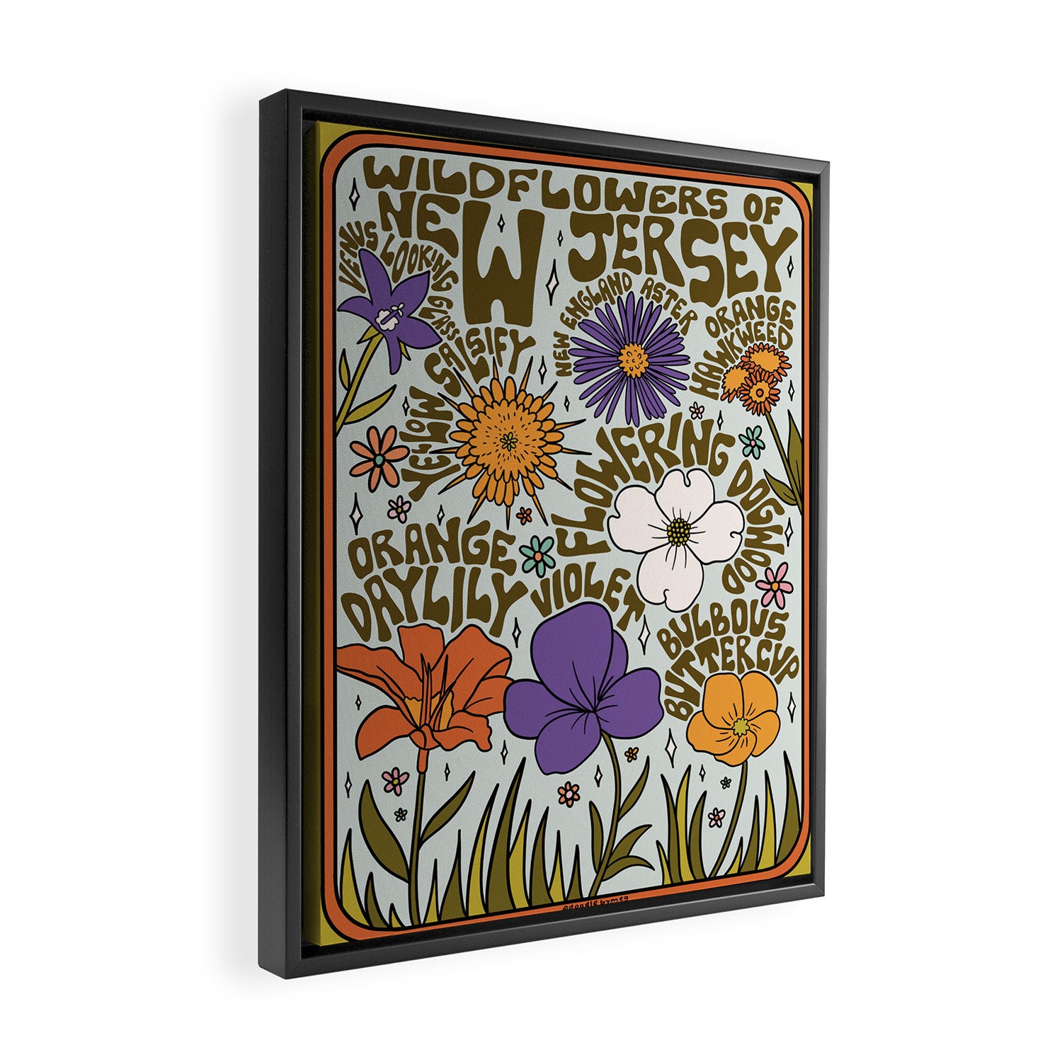 New Jersey Wildflowers Framed Canvas Print Gallery Image 2