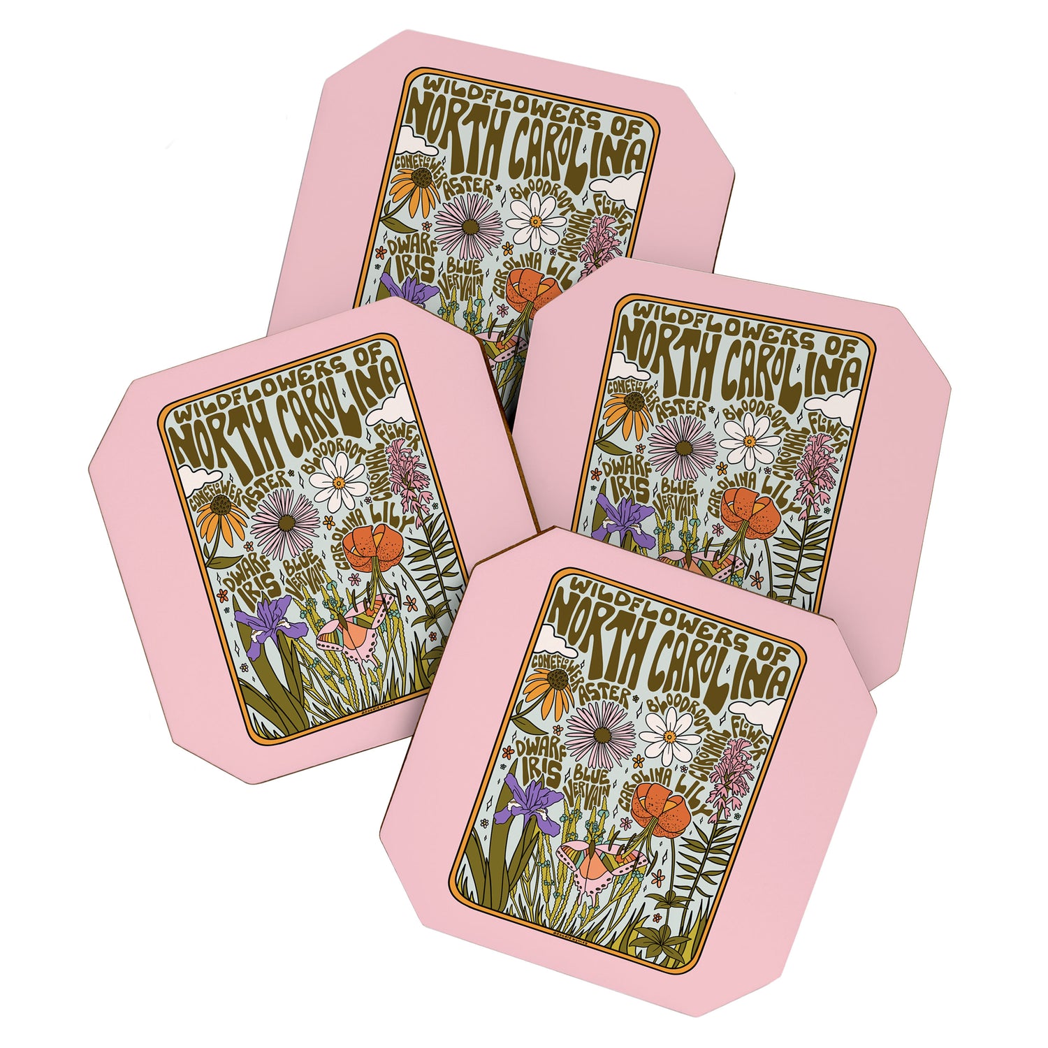 North Carolina Wildflower Coaster Gallery Image 1
