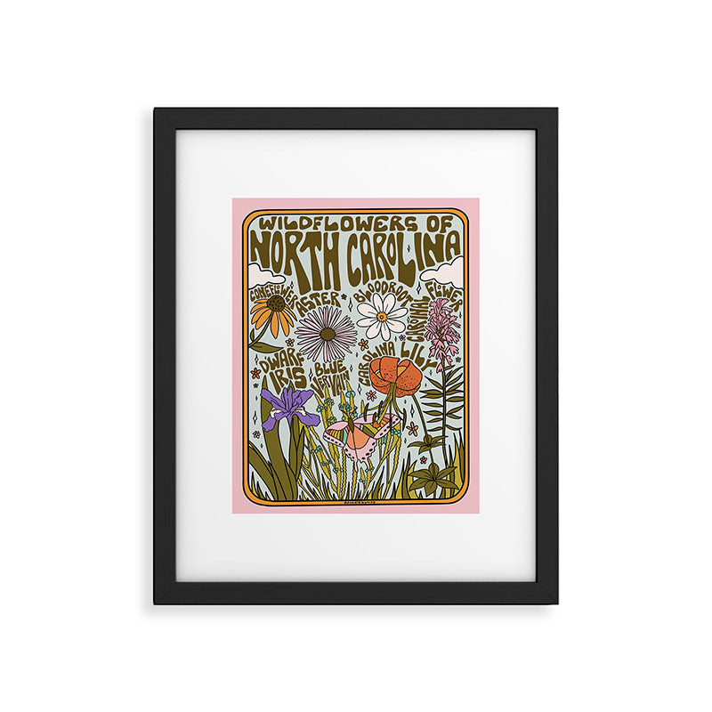 North Carolina Wildflower Framed Art Print Gallery Image 4