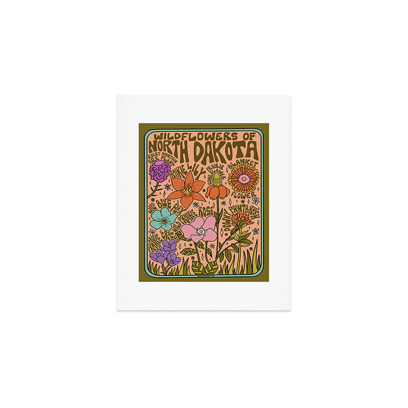 North Dakota Wildflowers Art Print Gallery Image 1
