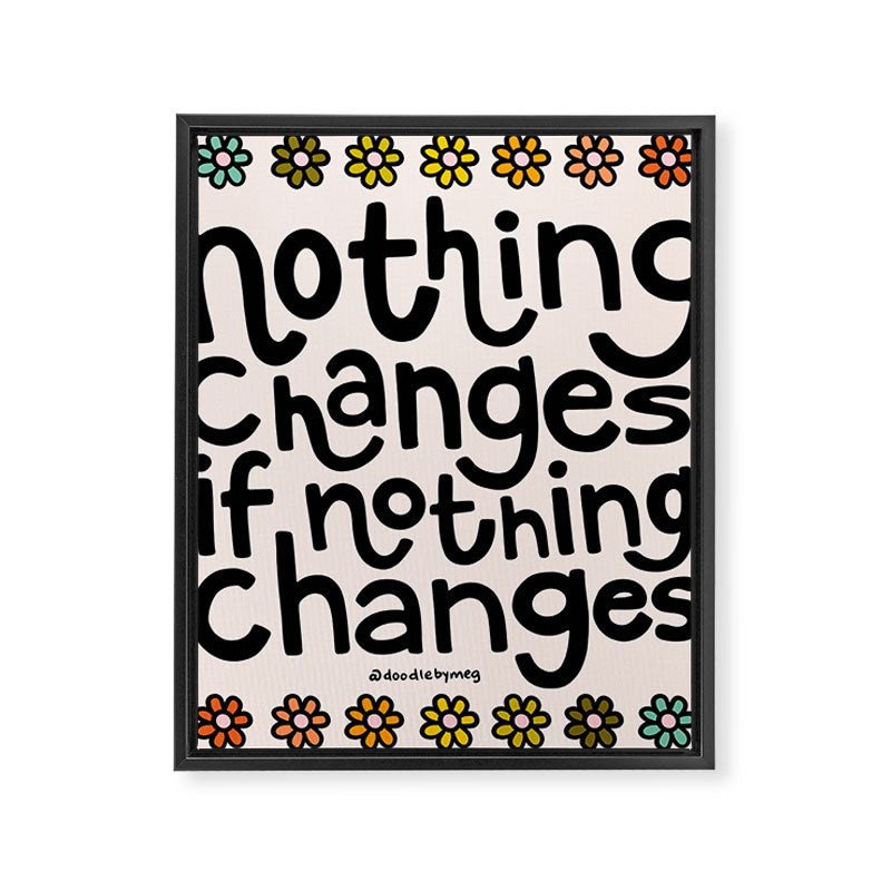 Nothing Changes If Nothing Changes Framed Canvas Print Gallery Image 8