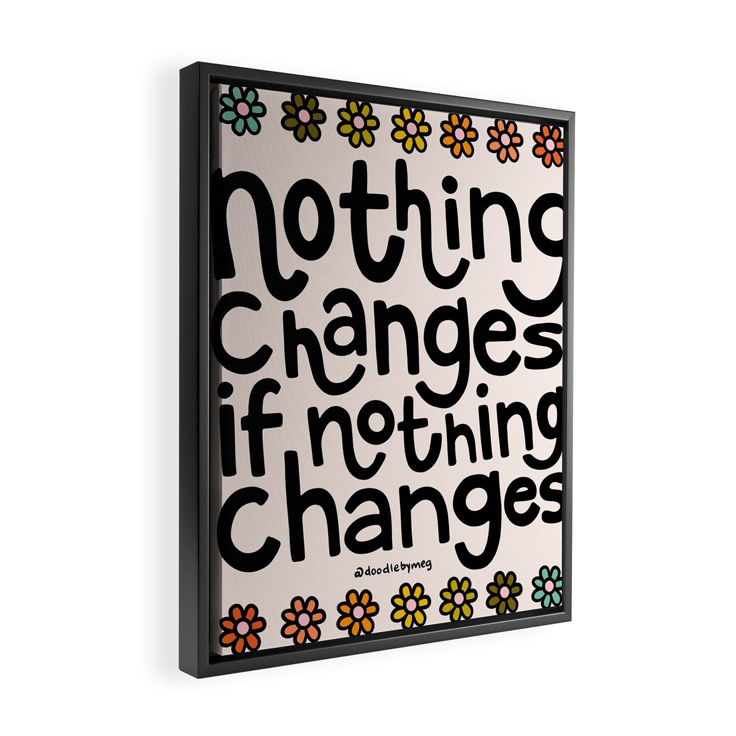 Nothing Changes If Nothing Changes Framed Canvas Print Gallery Image 2