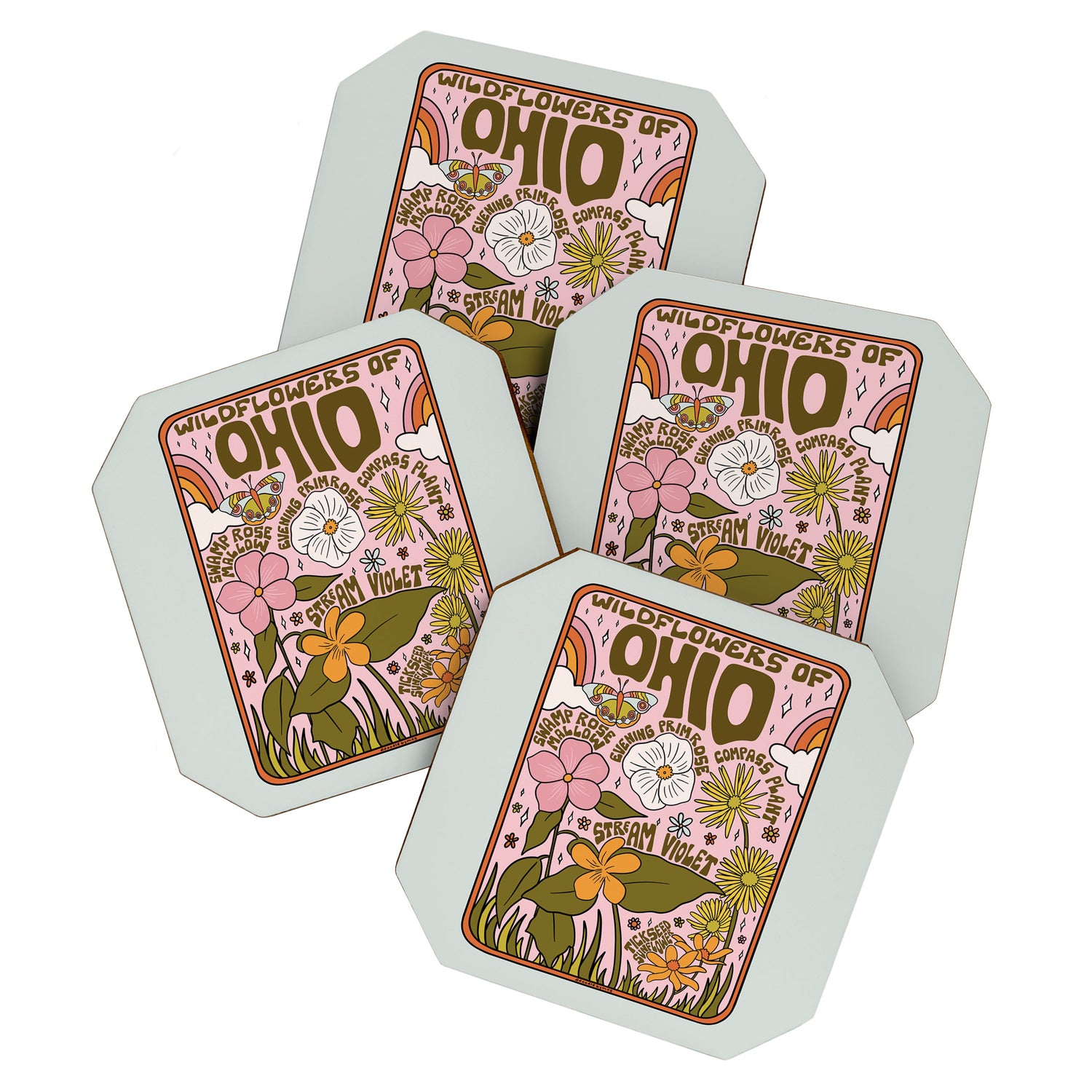 Ohio Wildflowers Coaster Gallery Image 1