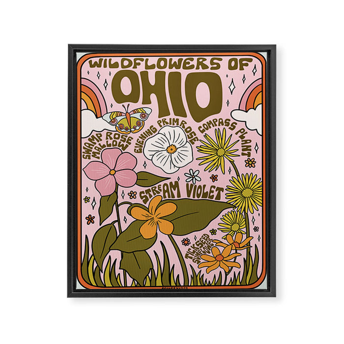 Ohio Wildflowers Framed Canvas Print Gallery Image 1