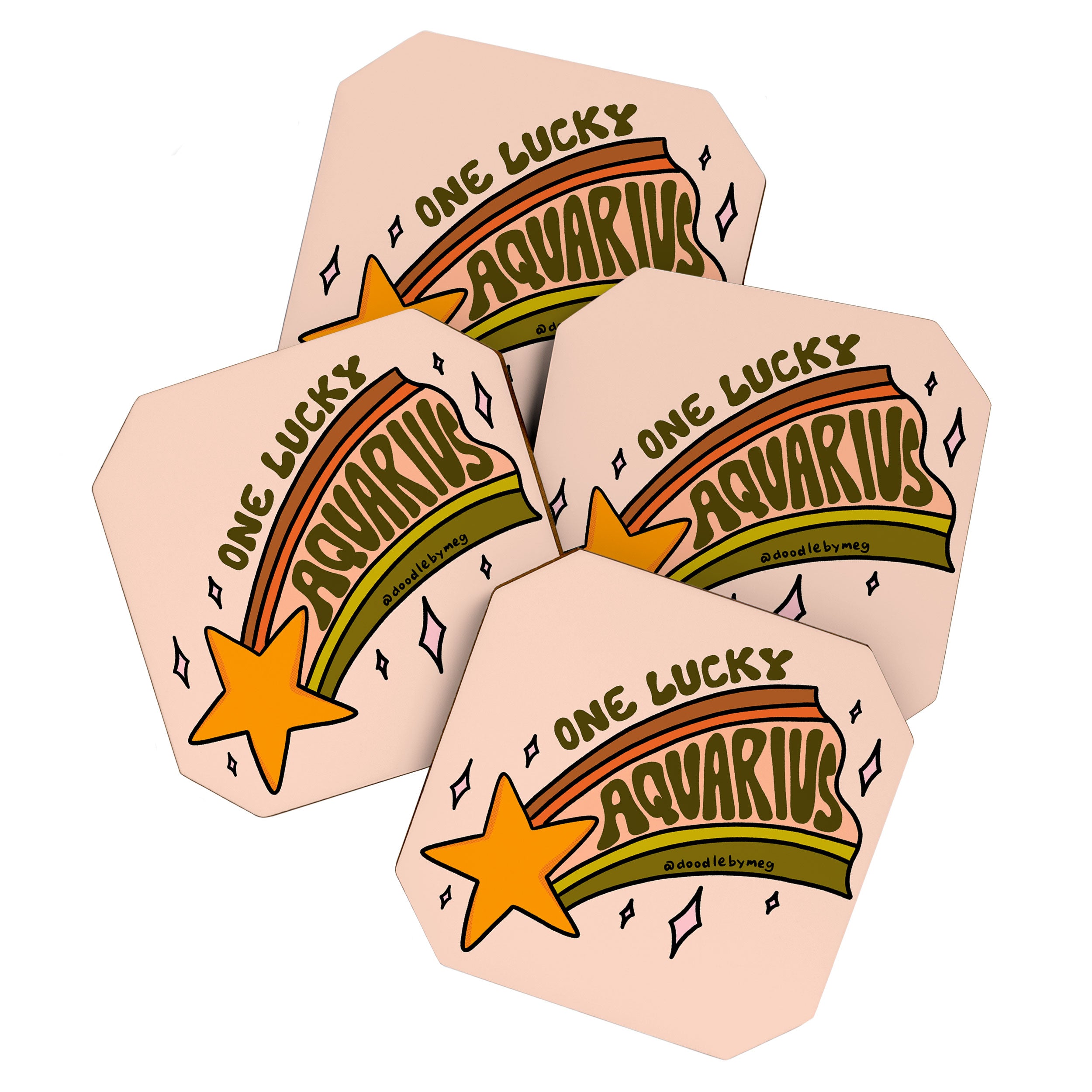 One Lucky Aquarius Coaster Gallery Image 1