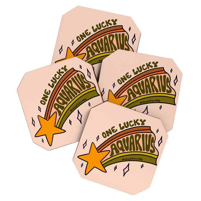 One Lucky Aquarius Coaster Gallery Image 1