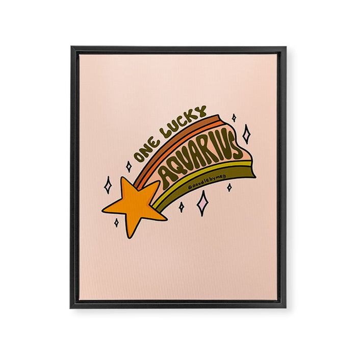 One Lucky Aquarius Framed Canvas Print Gallery Image 1
