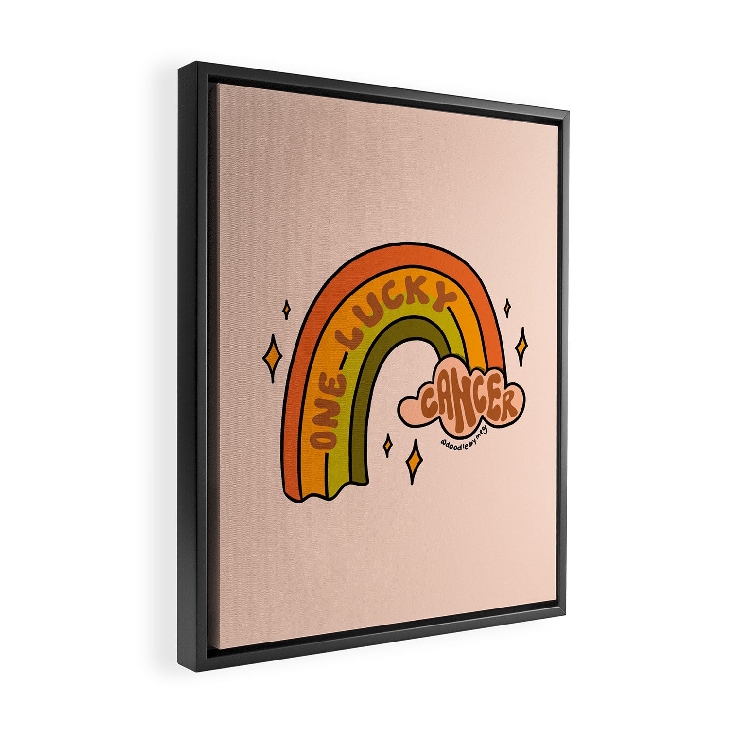 One Lucky Cancer Framed Canvas Print Gallery Image 2