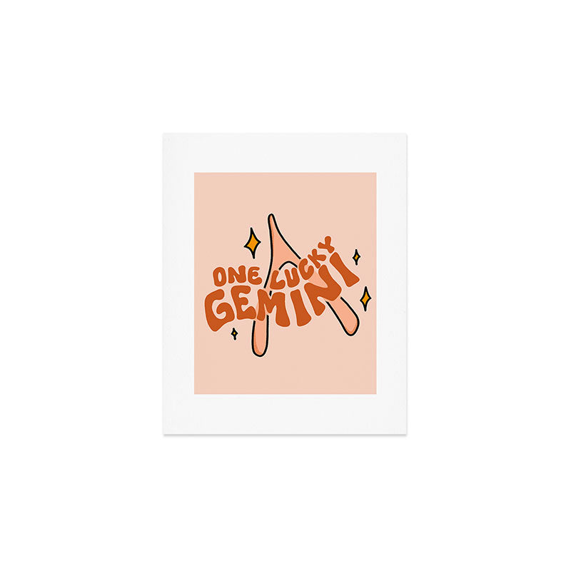 One Lucky Gemini Art Print Gallery Image 1