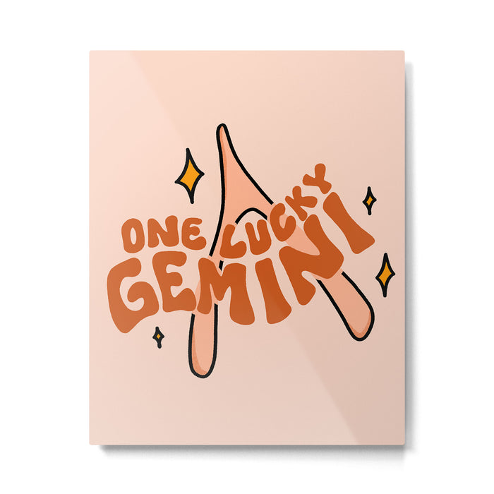 One Lucky Gemini Metal Print Gallery Image 1