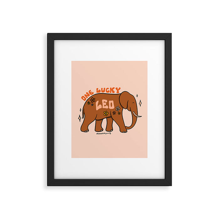 One Lucky Leo Framed Art Print Gallery Image 1