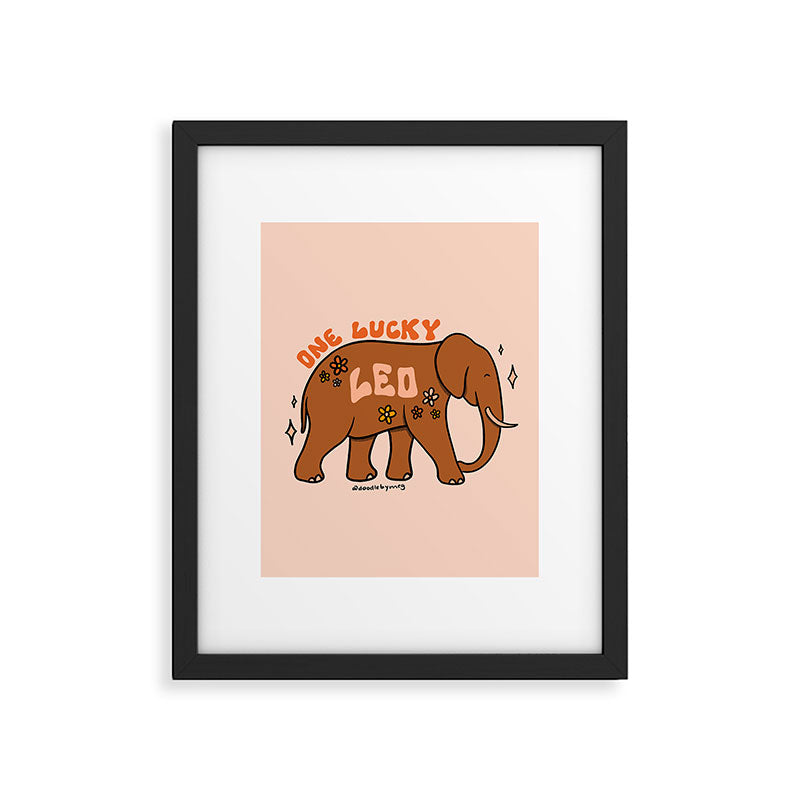 One Lucky Leo Framed Art Print Gallery Image 6