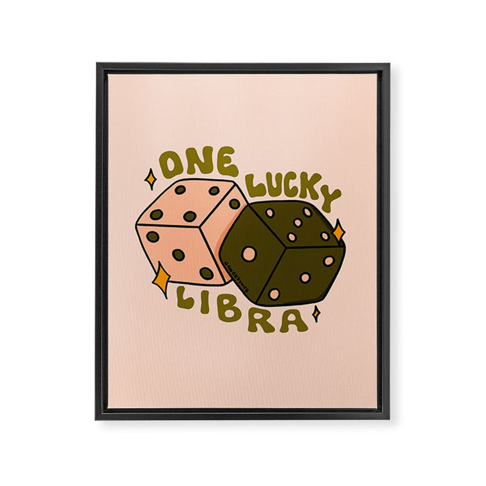 One Lucky Libra Framed Canvas Print Gallery Image 1