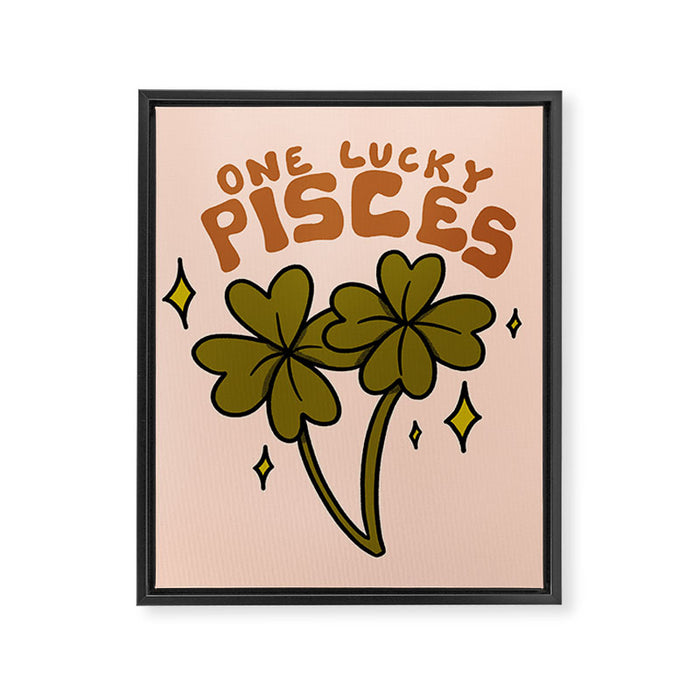 One Lucky Pisces Framed Canvas Print Gallery Image 1