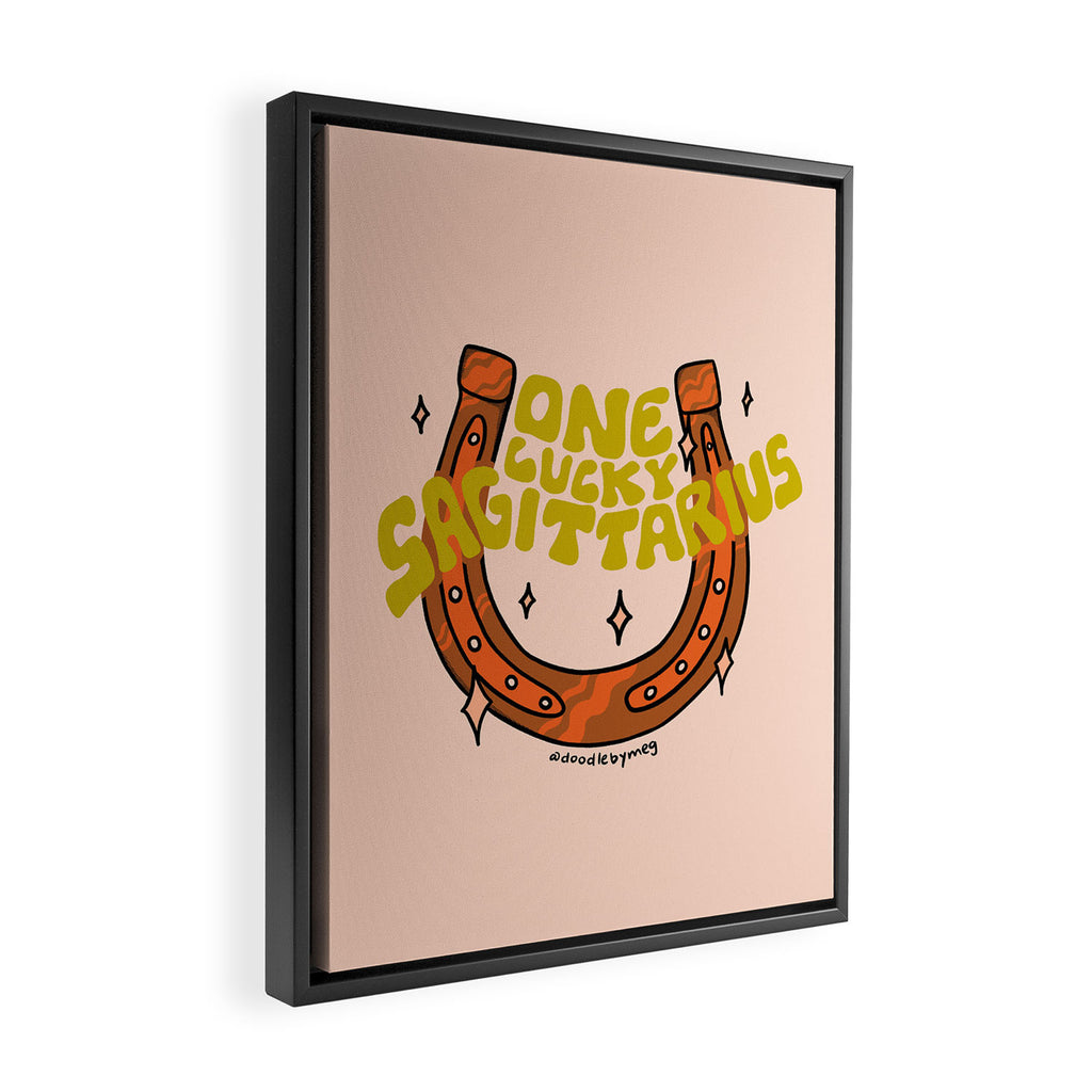 One Lucky Sagittarius Framed Canvas Print Gallery Image 2